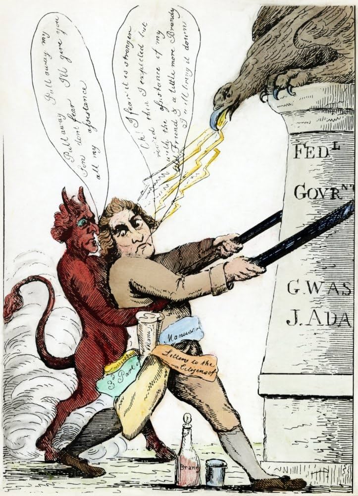 Mad tom in a rage na federalist cartoon etching of attacking the administration of thomas jefferson but historians differ as to whether the figure of mad tom is meant