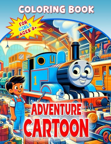 Adventure cartoon coloring book for girls ages colorful cartoon characters for kids fun pages to color and spark imagination by brett jefferson