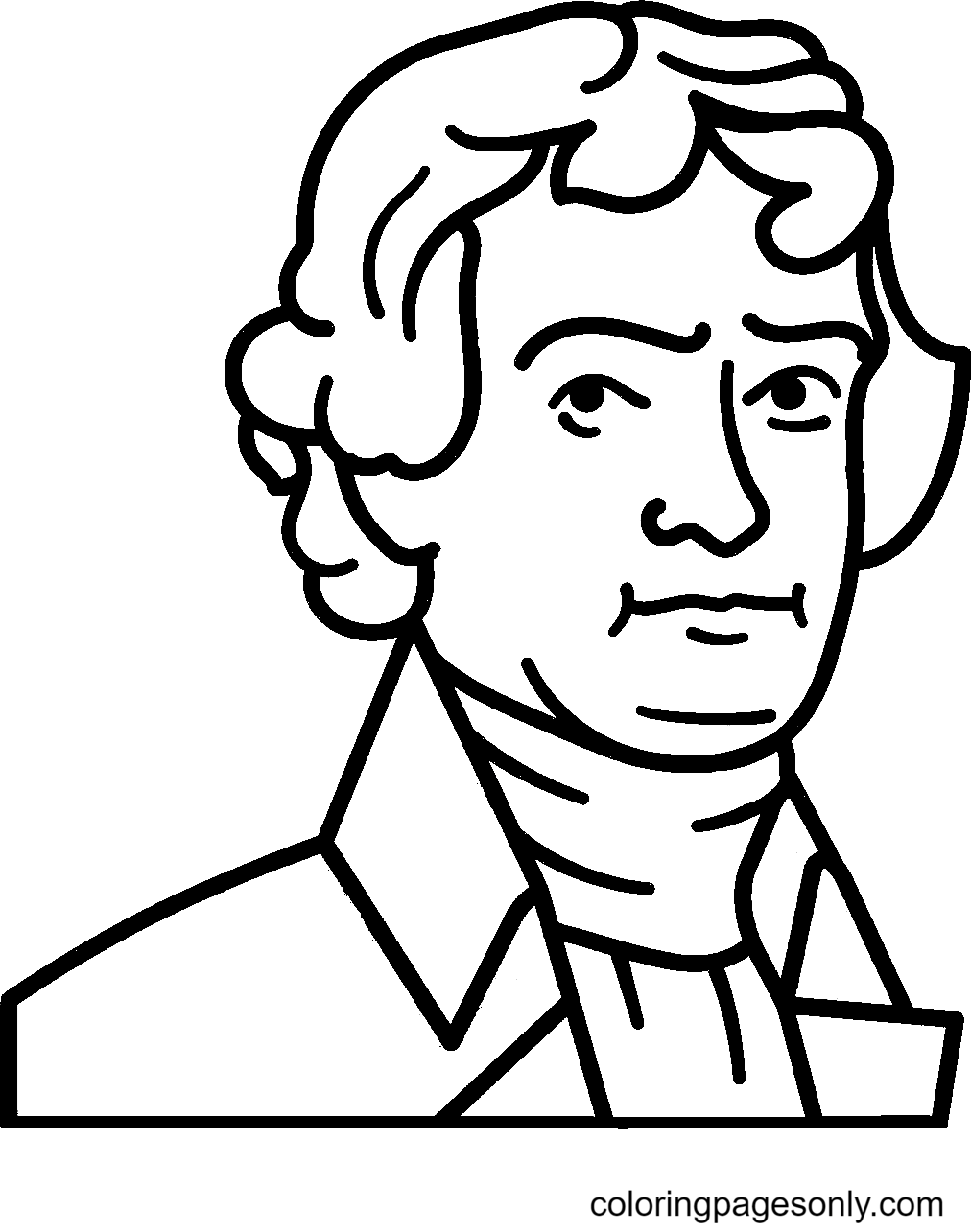 Thomas jefferson coloring pages printable for free download