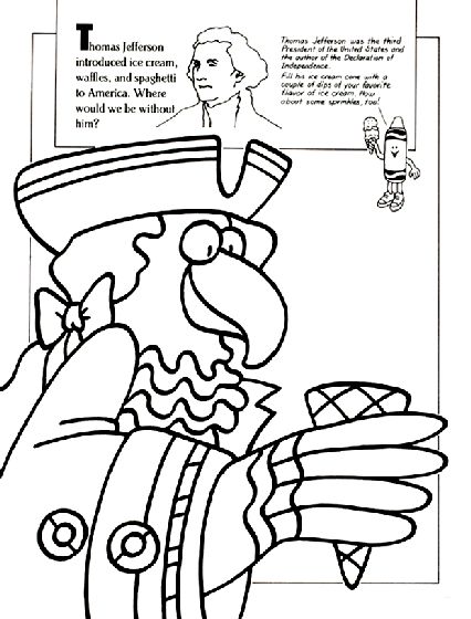 Jefferson loved ice cream on crayola coloring pages ice cream coloring pages free coloring pages