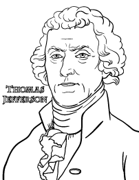 Thomas jefferson coloring page thomas jefferson thomas jefferson printable thomas jefferson activities