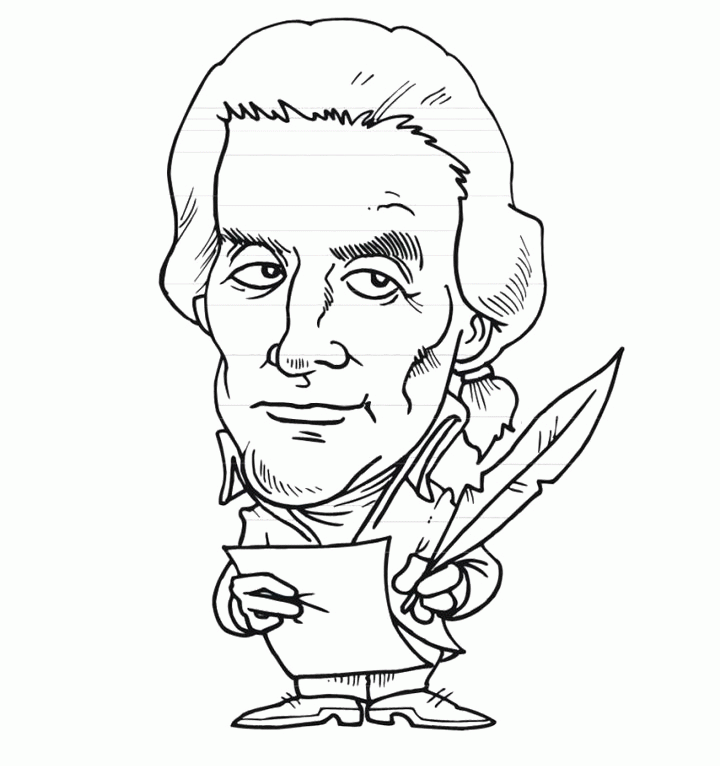 Cartoon of thomas jefferson