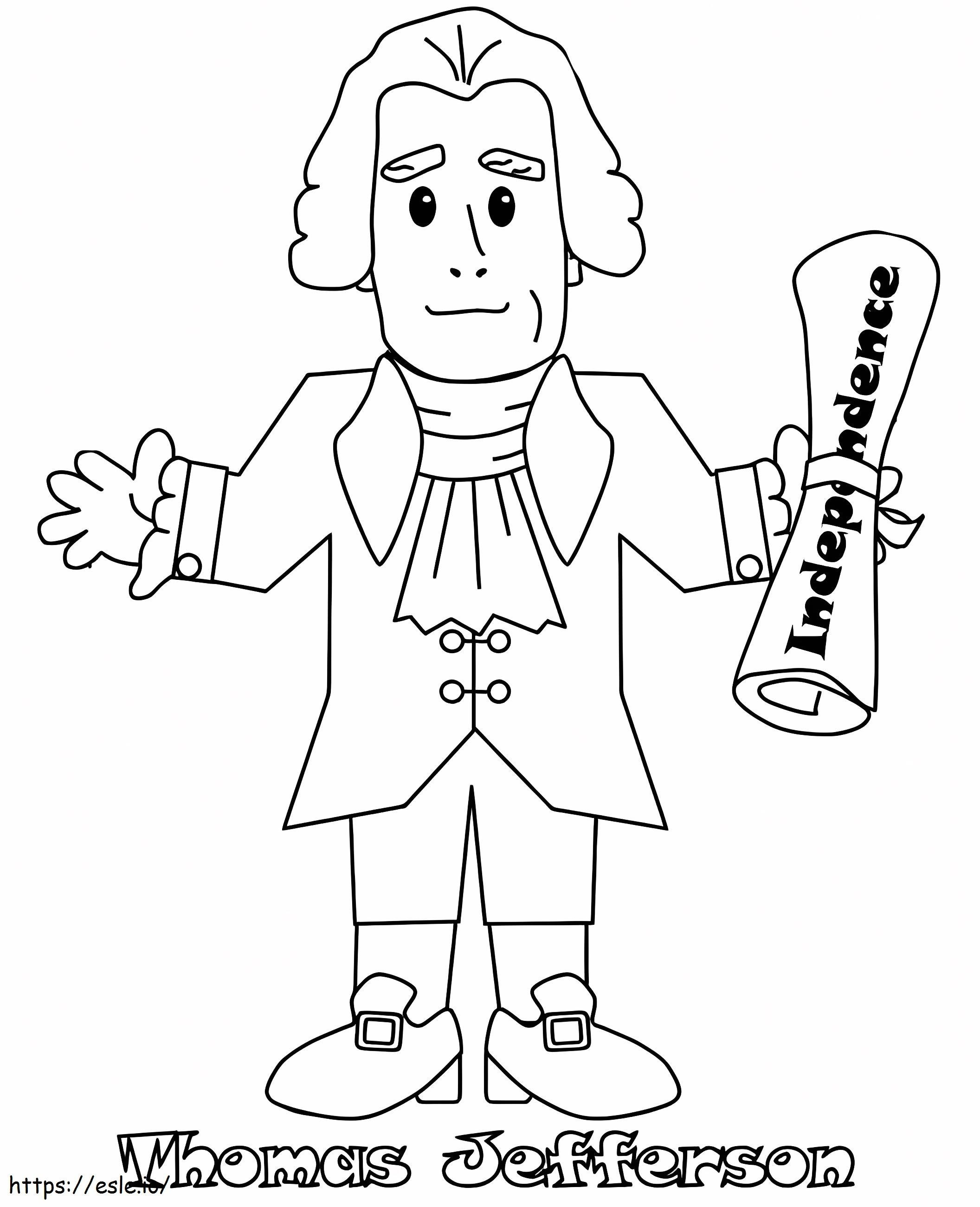 Print president thomas jefferson coloring page