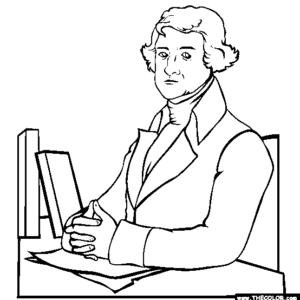Thomas jefferson coloring pages printable for free download