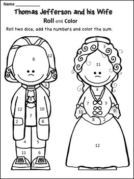 Free thomas jefferson coloring page thomas jefferson school coloring pages first grade freebies