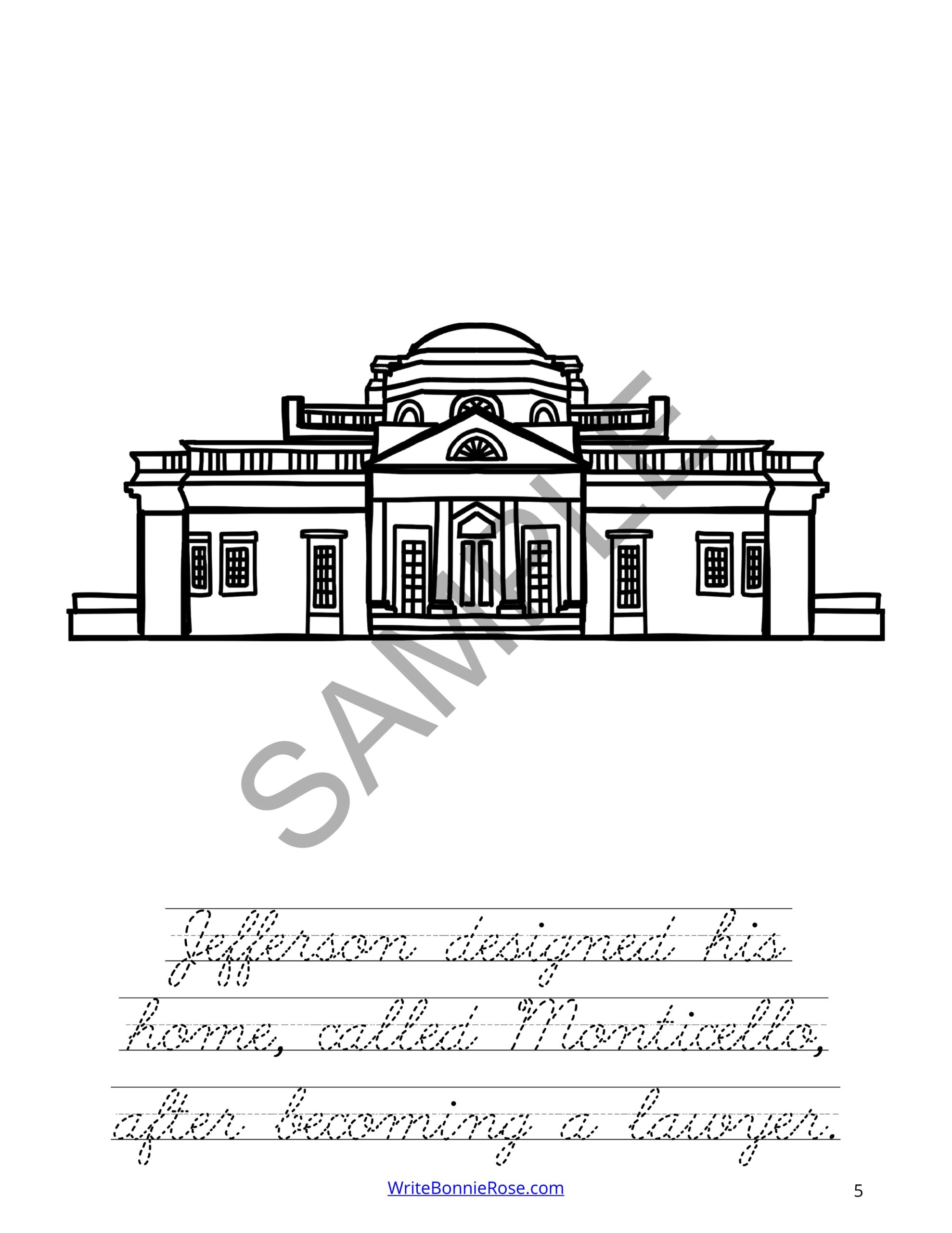Thomas jefferson coloring book