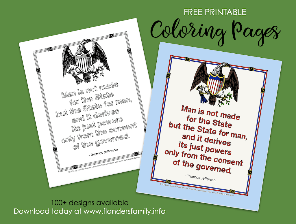 Consent of the governed coloring page