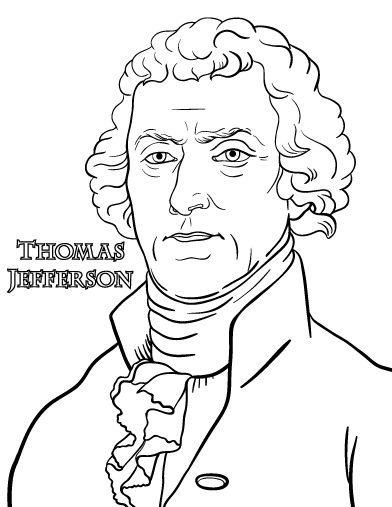Free thomas jefferson coloring page