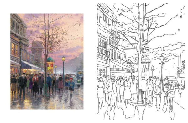 Posh adult coloring book thomas kinkade designs for inspiration relaxation by thomas kinkade paperback barnes noble
