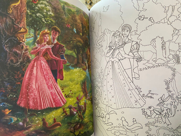Disney dream collection thomas kinkade princess coloring book bn
