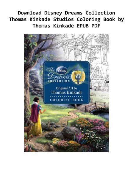 Download disney dreams collection thomas kinkade studios coloring book by thomas kinkade epub pdf