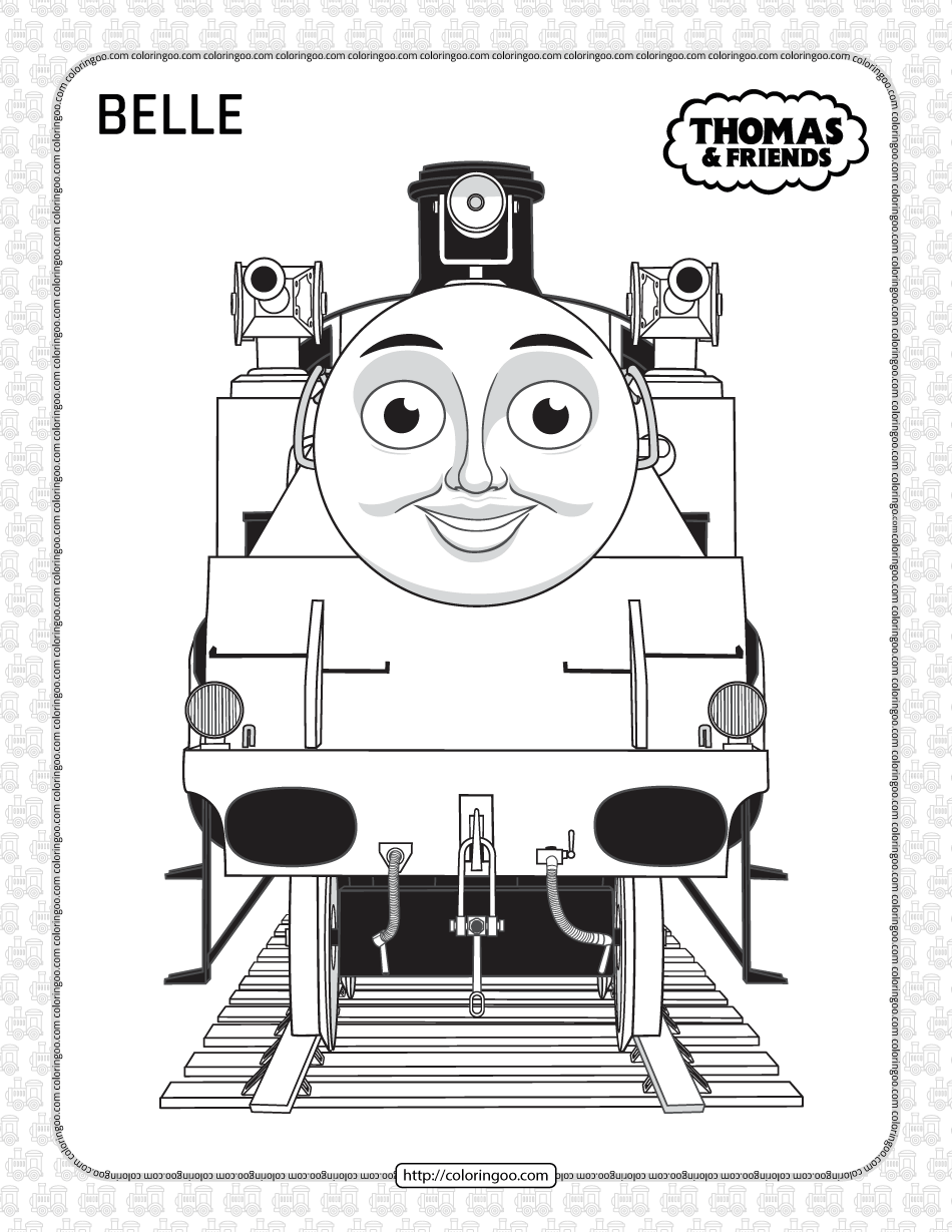 Printables thomas and friends belle coloring page