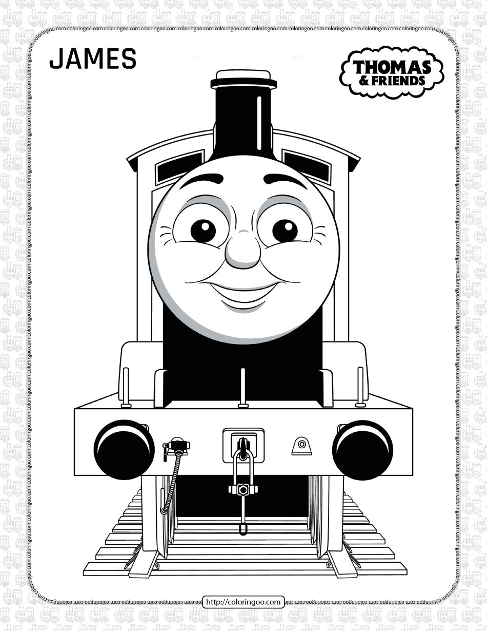 Printables thomas and friends james coloring page