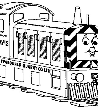 Thomas the train coloring page