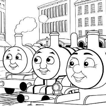 Thomas the train coloring pages for kids girls boys teens activity school