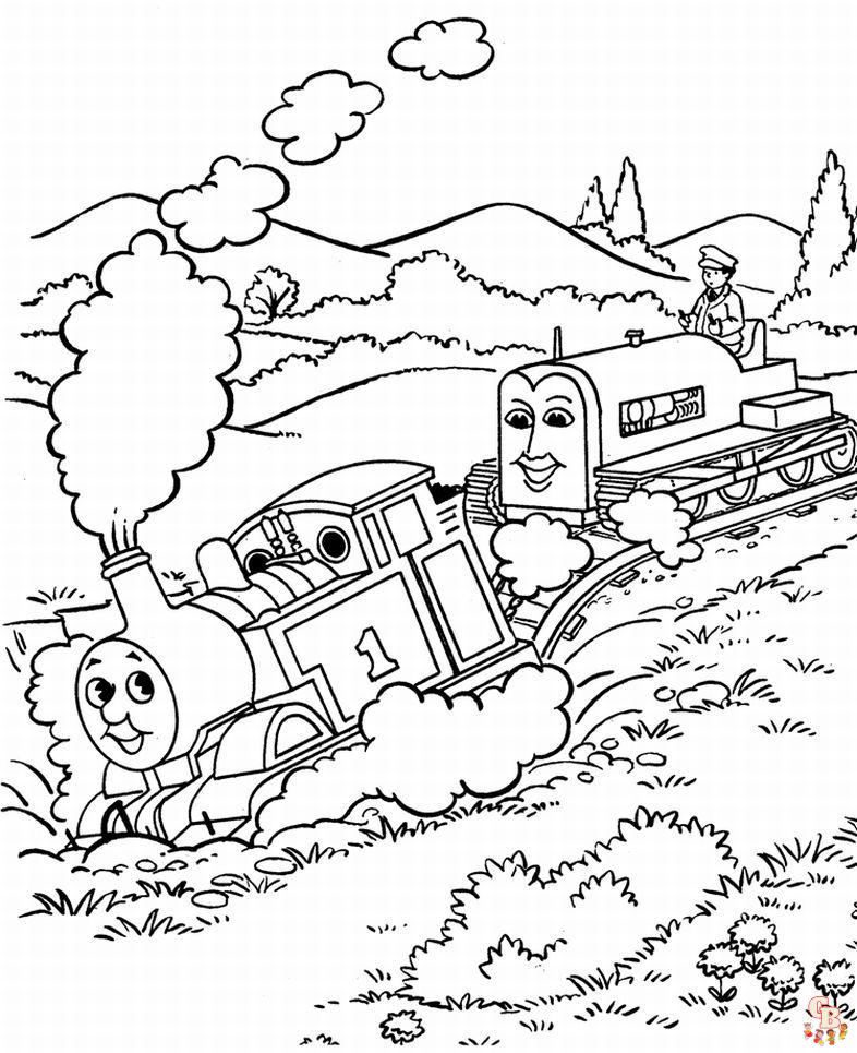 Thomas the train coloring pages printable sheets for kids