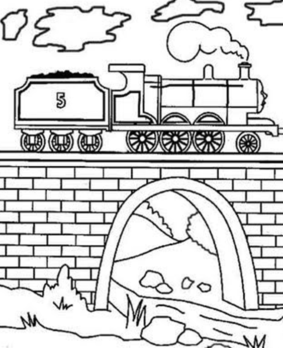 Free easy to print thomas the train coloring pages
