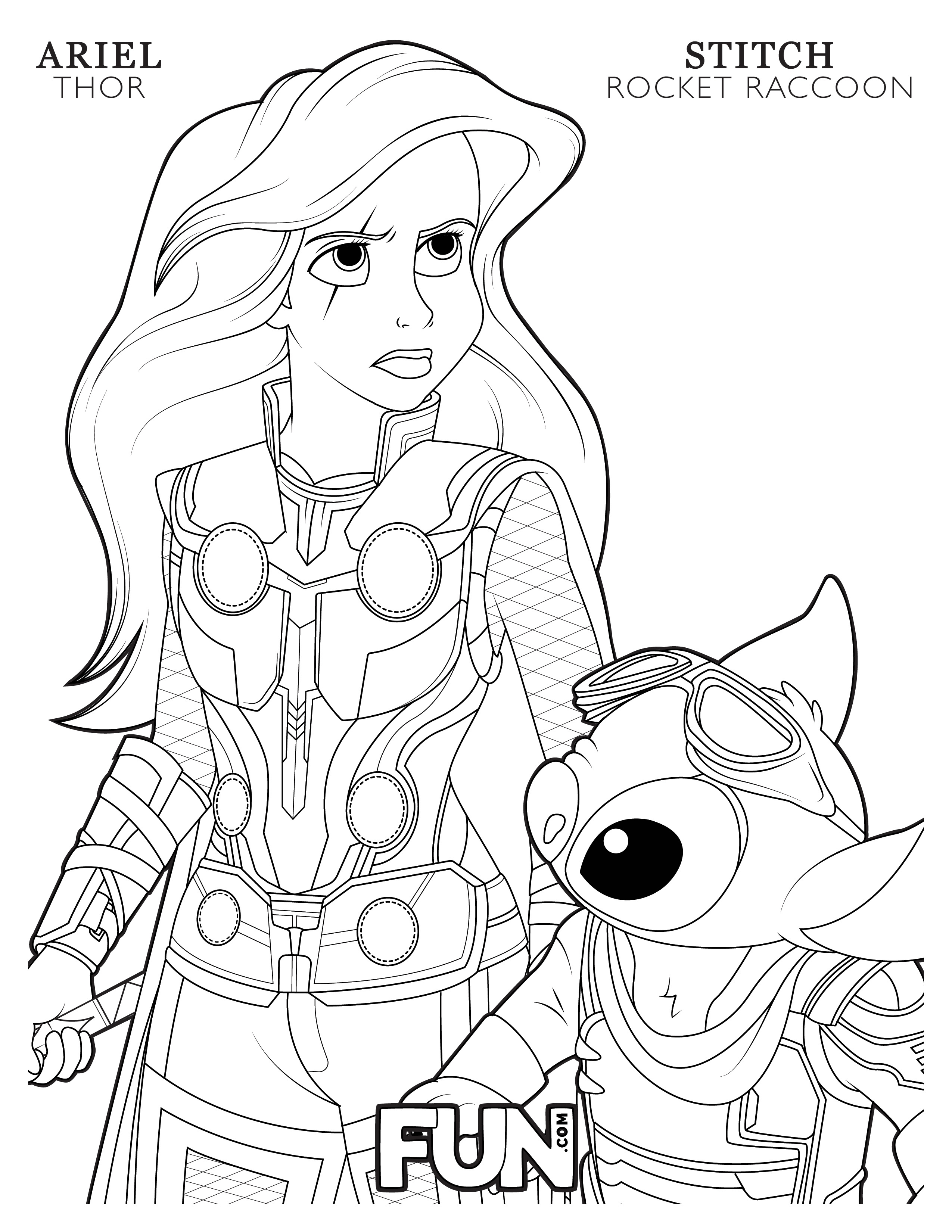 Feel the magic with these mashup disney coloring pages printables