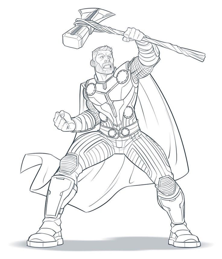 Mighty thor wields stormbreaker in my avengers artwork