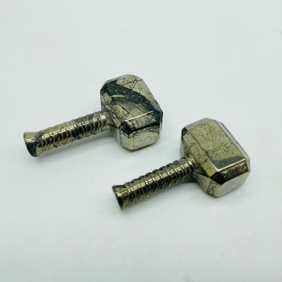 Pyrite thors hammer mjolnir carving wholesale