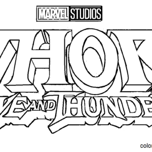Thor love and thunder coloring pages printable for free download