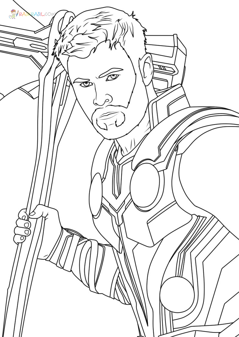 Thor coloring pages pictures free printable
