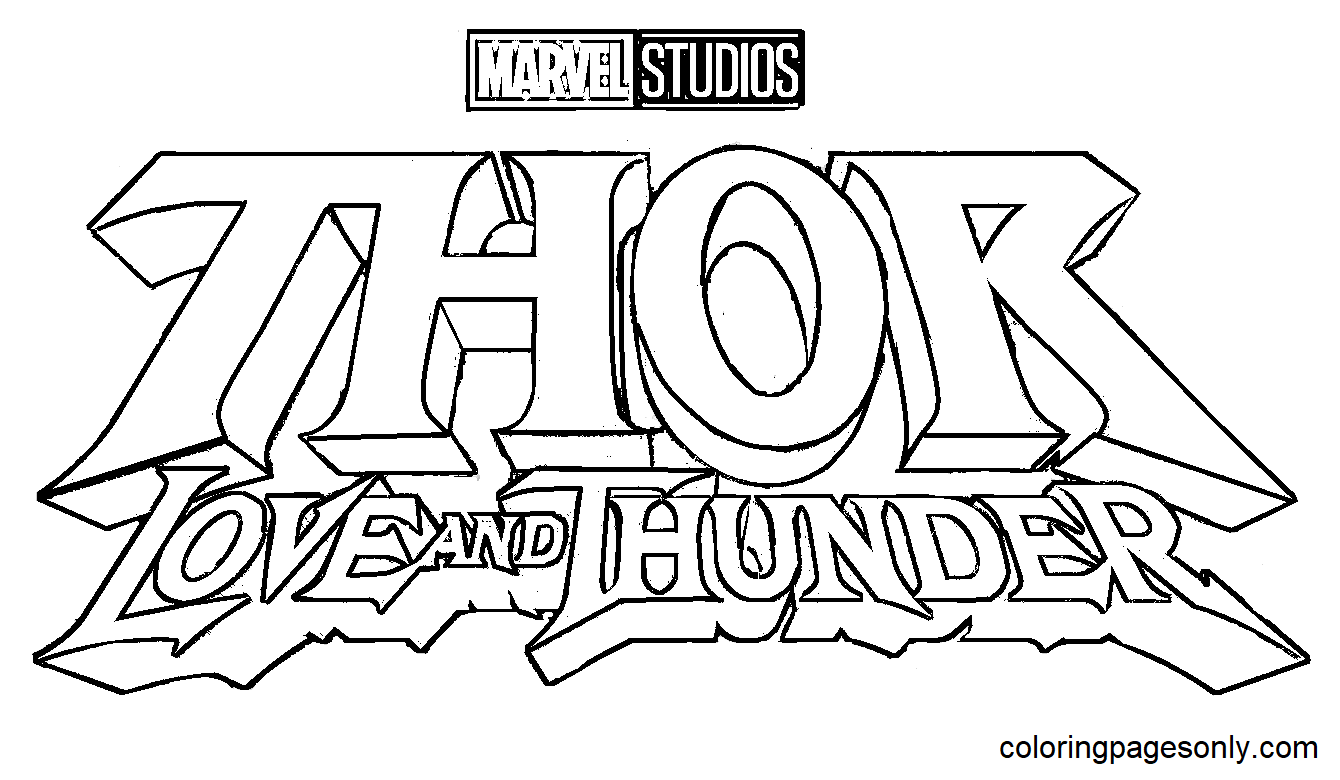 Thor love and thunder coloring pages printable for free download