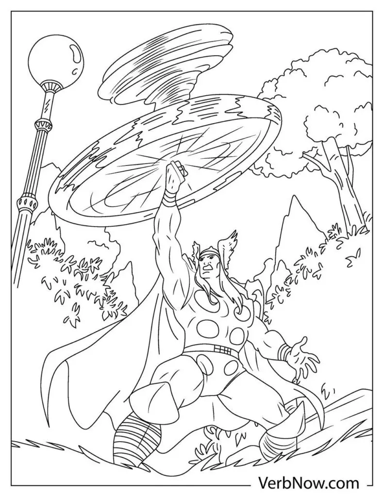 Free thor coloring pages book for download printable pdf