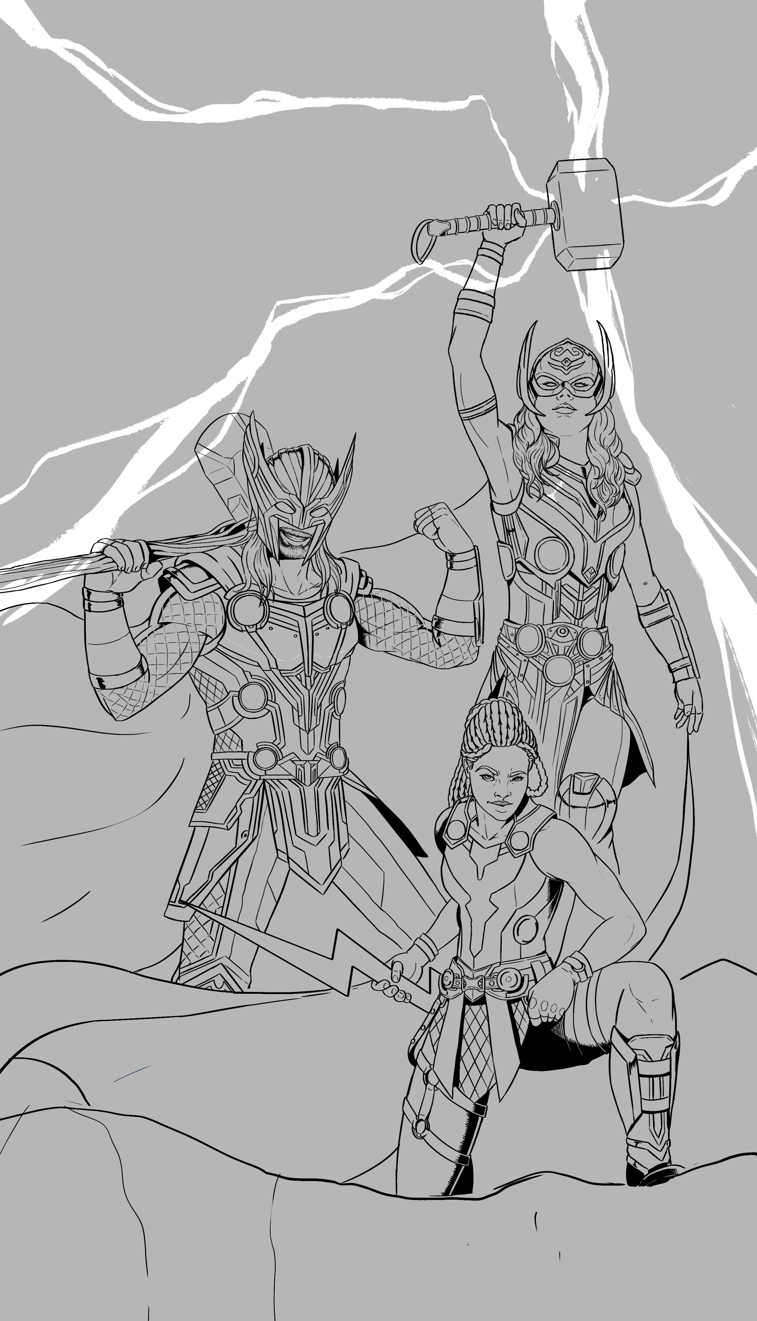 I made a fanart for thor love thunder rmarvel