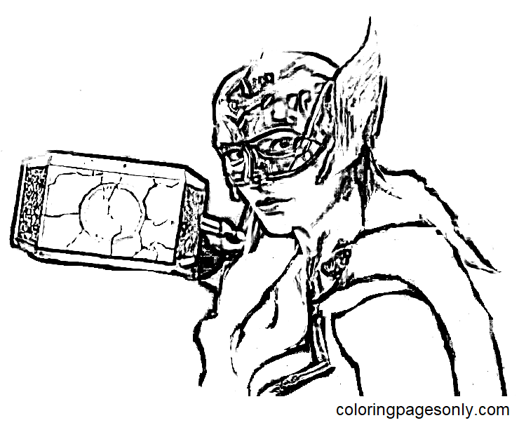 Thor love and thunder coloring pages printable for free download
