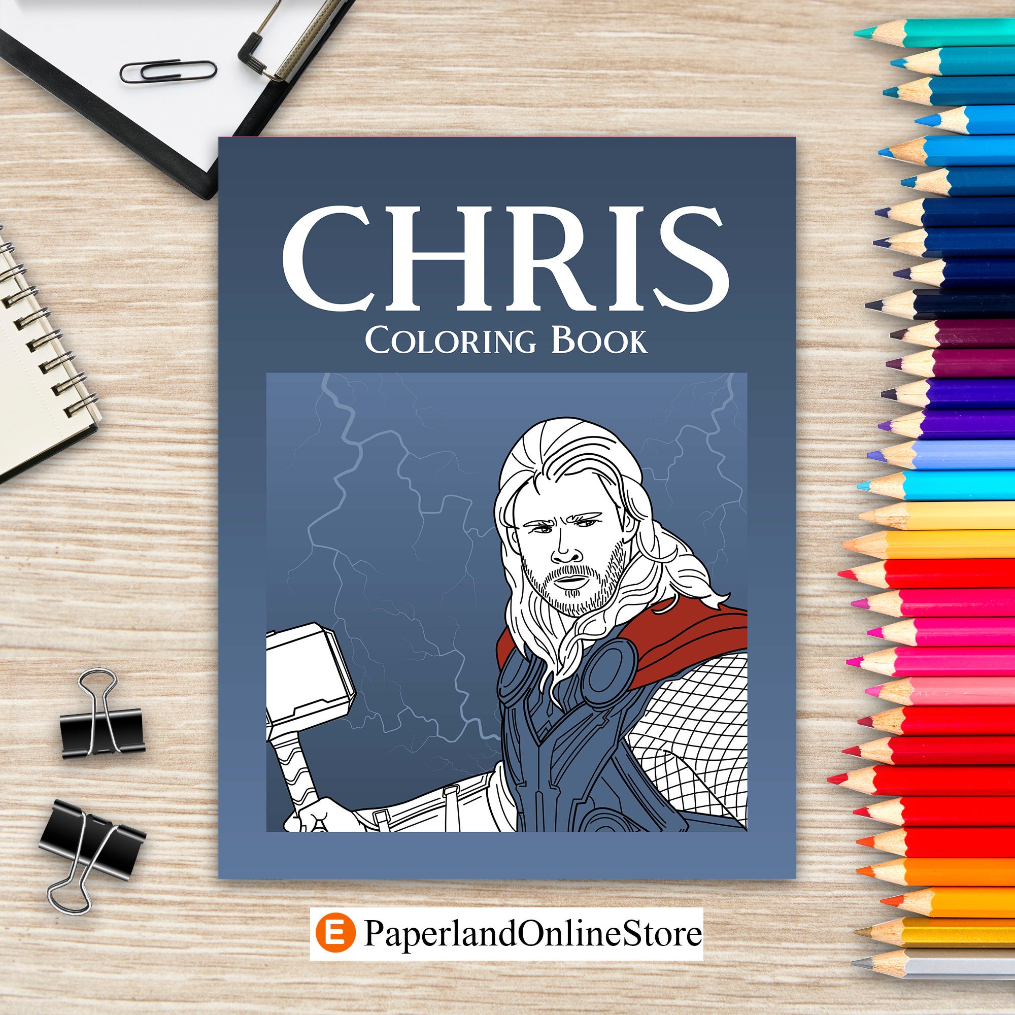 Chris coloring book coloring books for adults actor celebrity coloring pages coloring gifts art book lovers gifts stress relief book