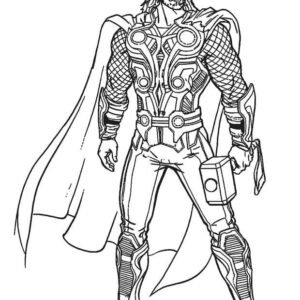 Avengers thor coloring pages printable for free download