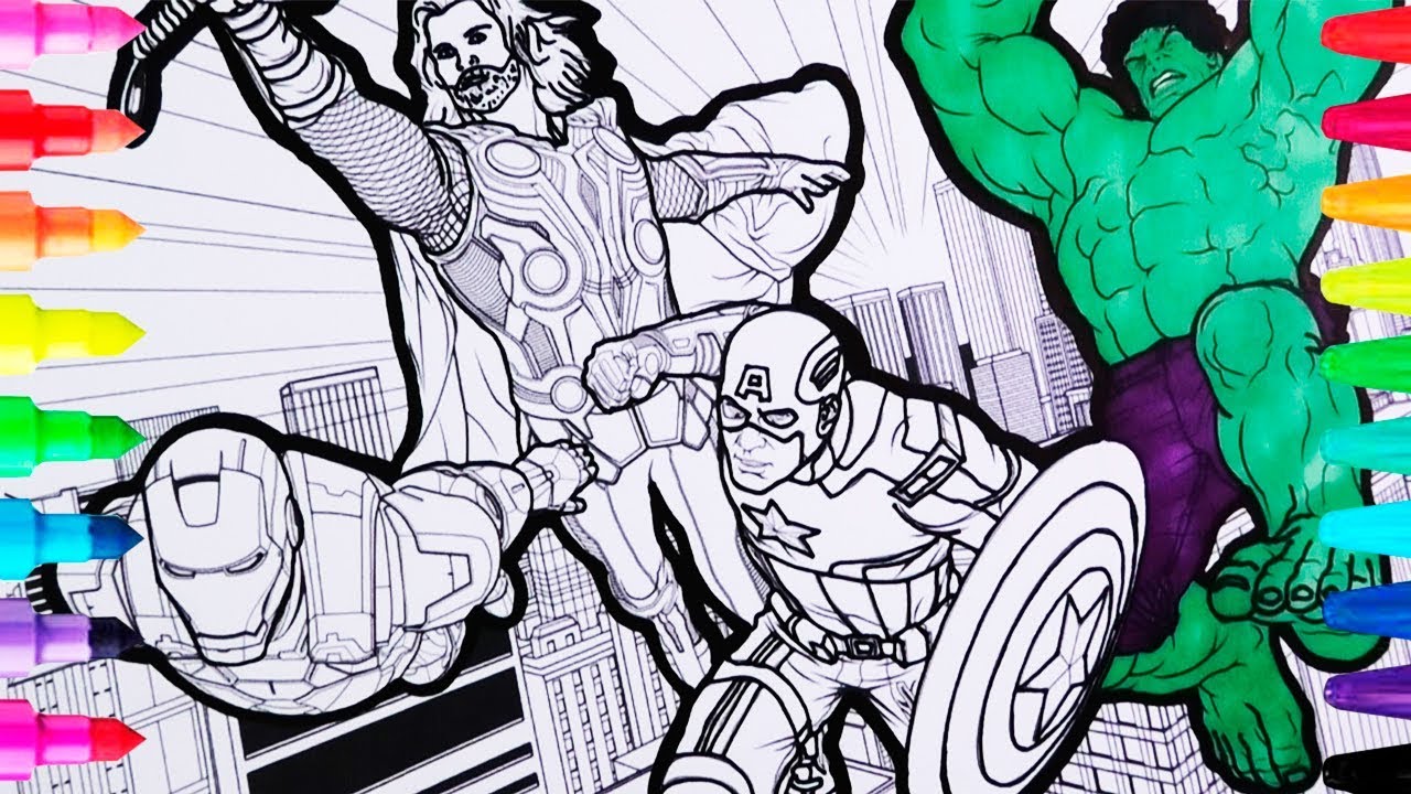 Coloreando hojas de los avengers