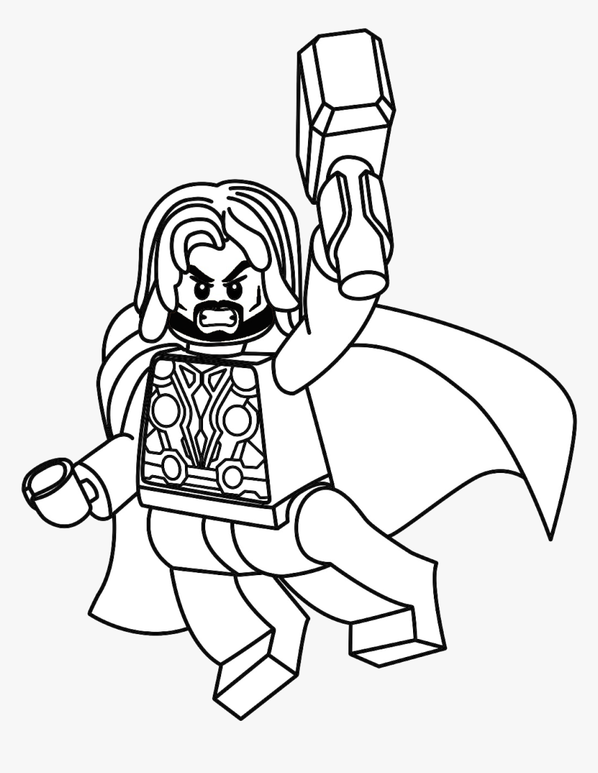Thor para colorir e pintar