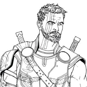 Desenhos de vingadores thor para colorir e imprimir