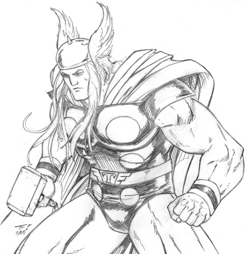Coloring page thor superheroes â printable coloring pages