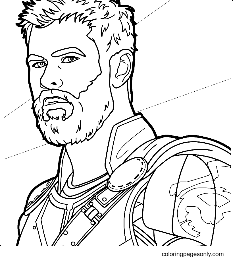 Thor coloring pages printable for free download