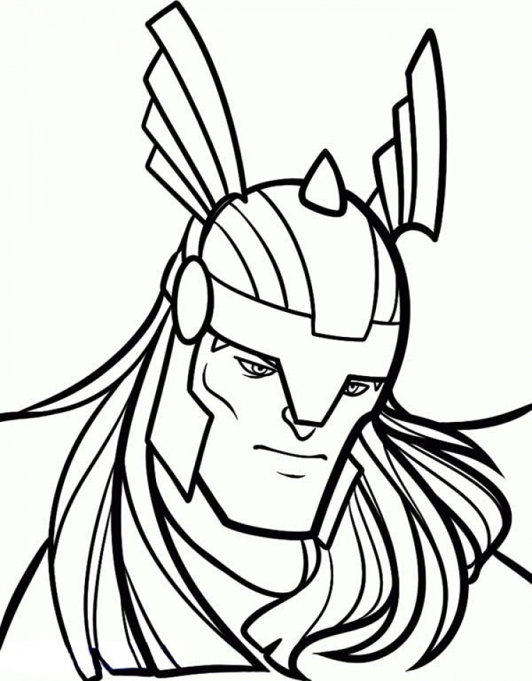 Get this printable thor coloring pages online