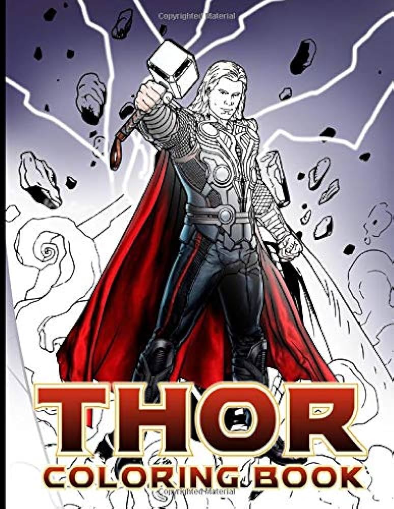 Thor coloring book color wonder relaxation coloring books for adults tweens many pages bring happiness webb sonny books