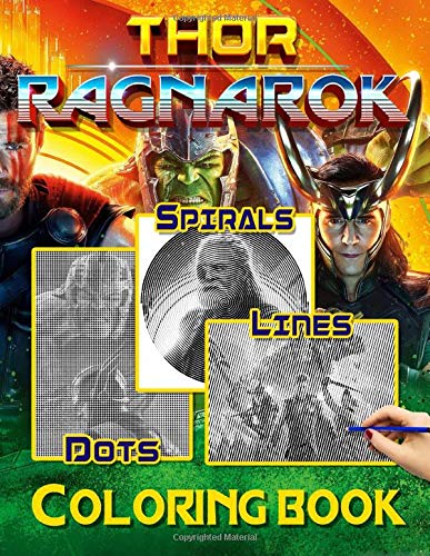 Thor ragnarok dots lines spirals coloring book exclusive color puzzle activity books for adults boys girls by rabican garceau