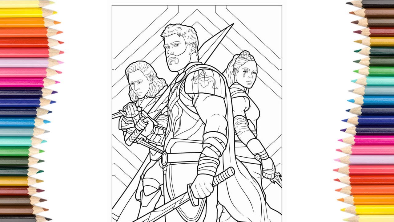 Drawing thor ragnarok poster