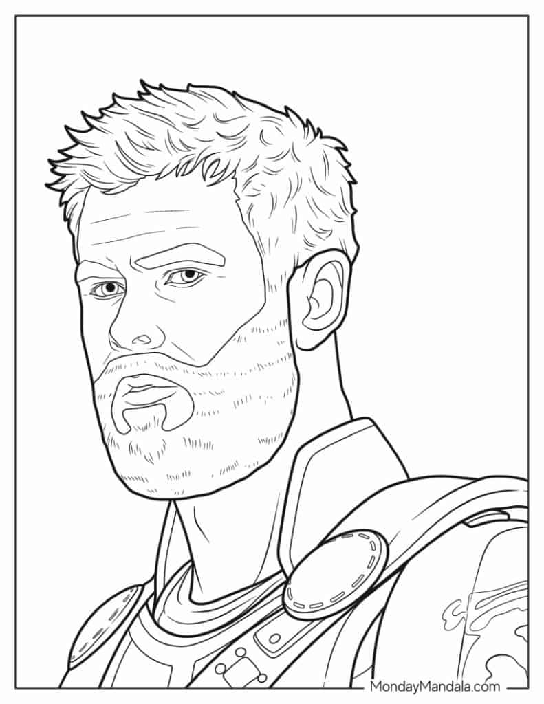 Thor coloring pages free pdf printables