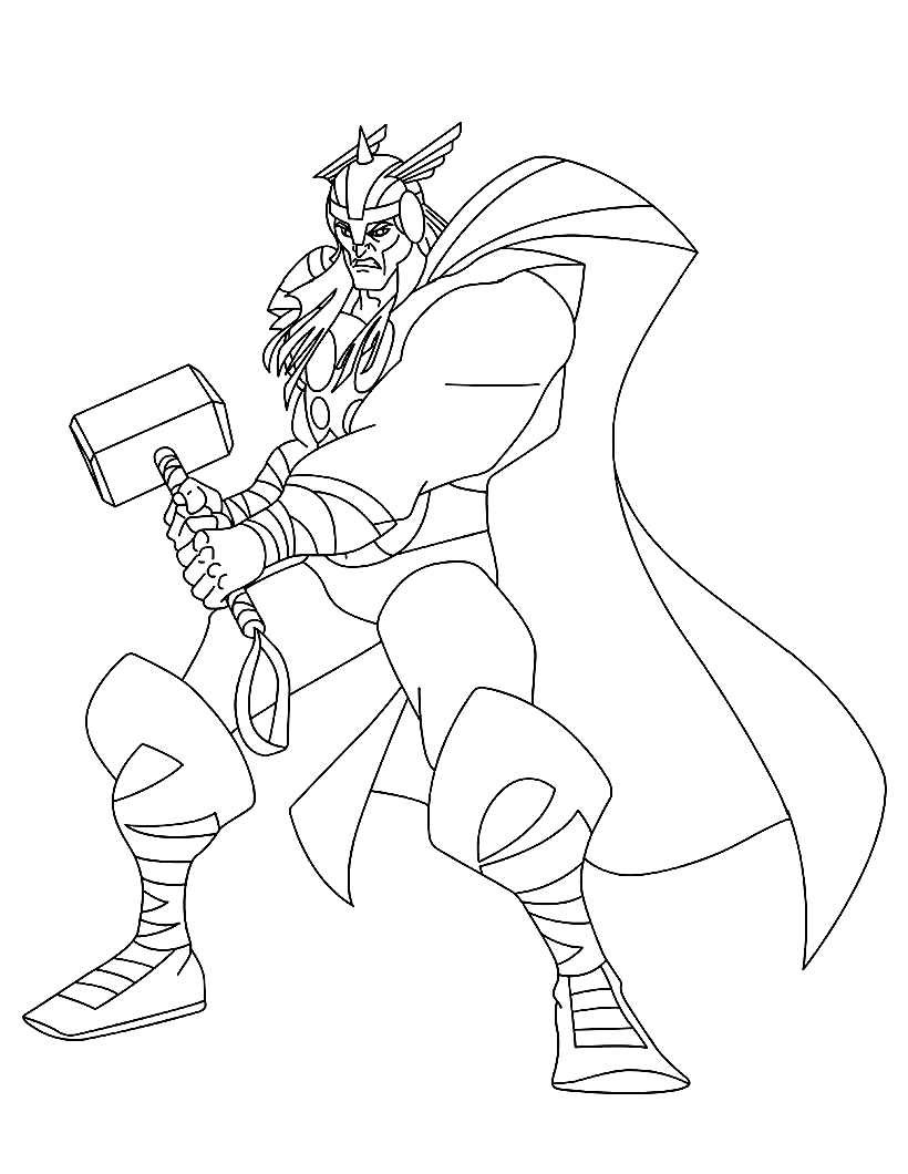 Free thor coloring pages