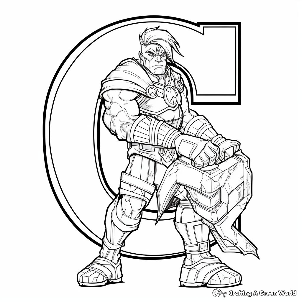Letter g coloring pages