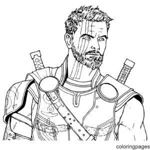 Thor coloring pages printable for free download