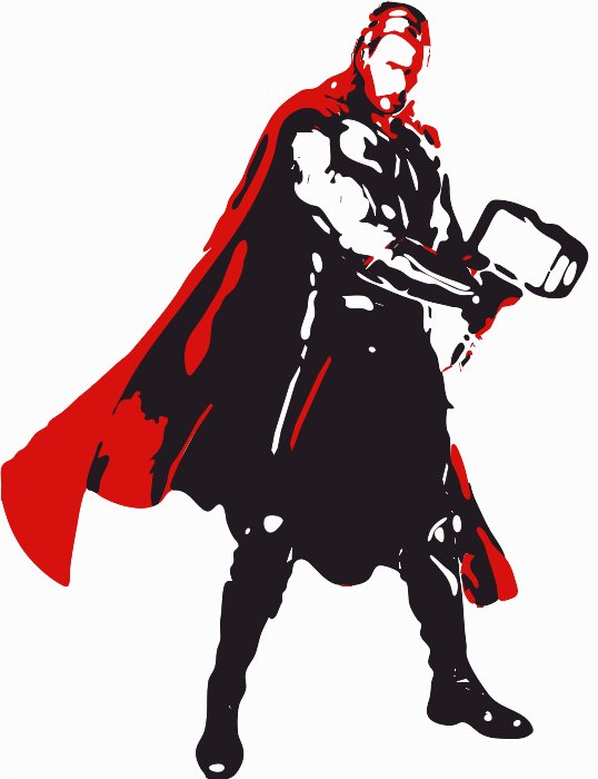 Thor stencil in layers