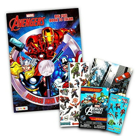 Marvel avengers coloring activity book with temporary tattoos spider