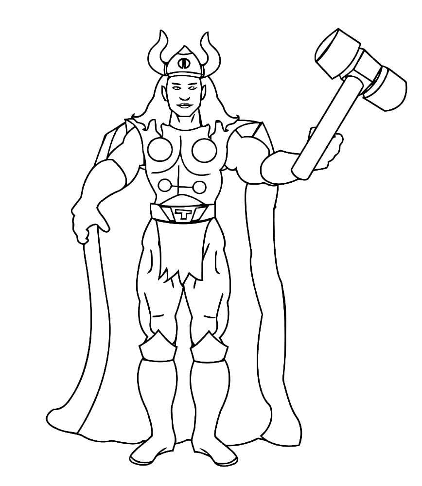 Thor coloring pages pictures free printable