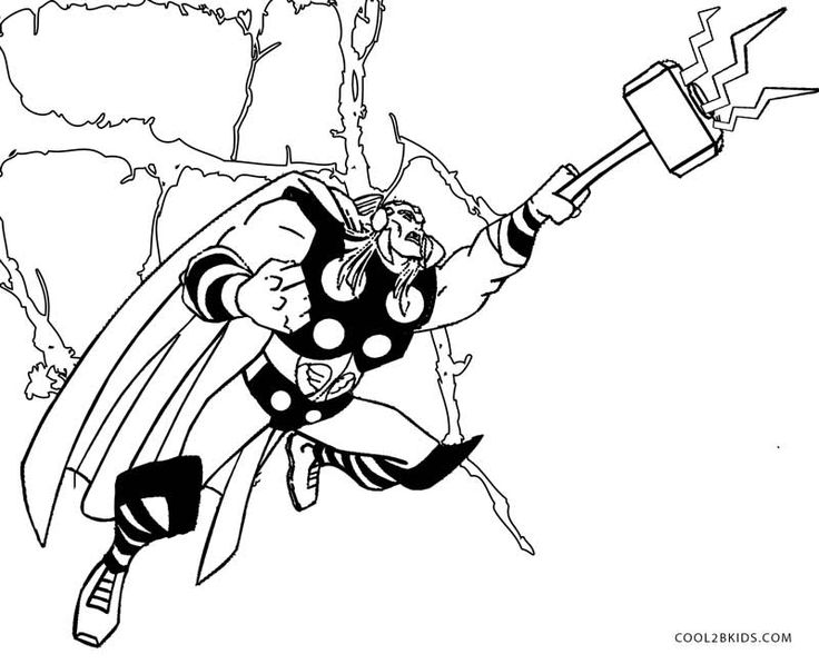 Printable thor coloring pages for kids coolbkids coloring pages coloring pages for kids thor
