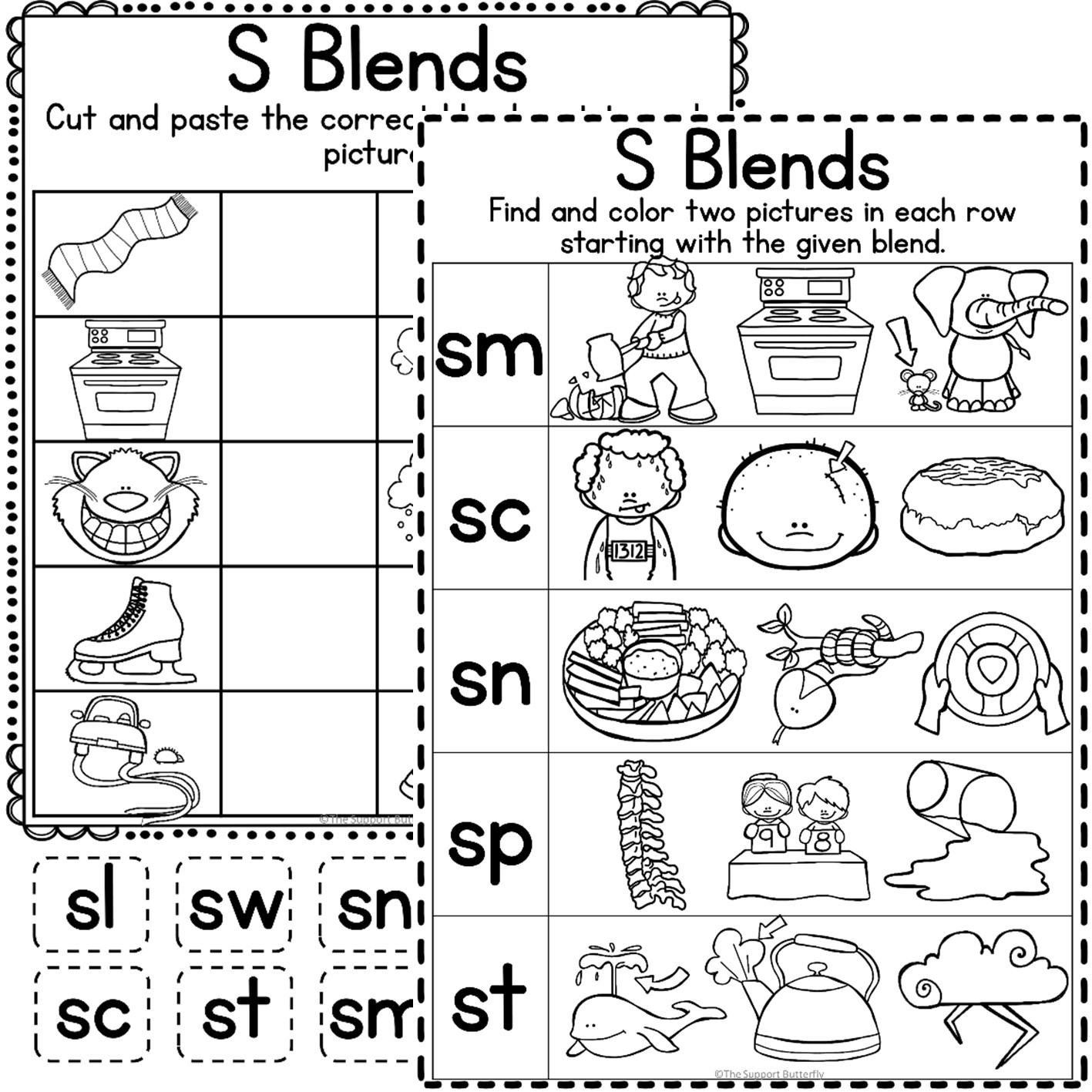 S l r initial blends activities and worksheets made by teachers